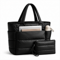 Bolso Tote Acolchado para Mujer con Gran Capacidad y Compartimento para Portátil