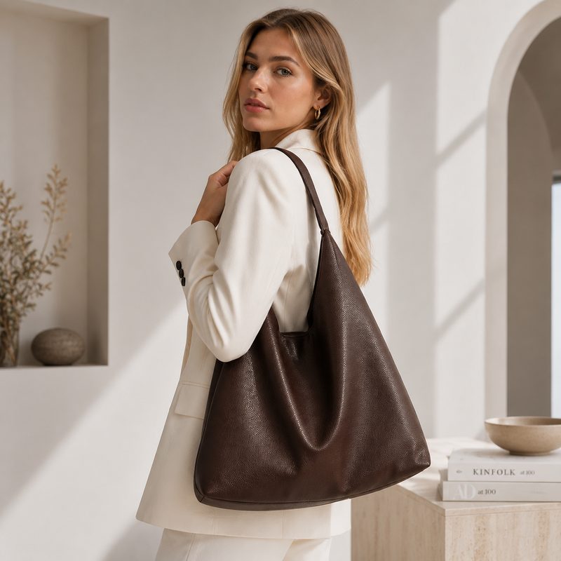 Lunaver Soft Slouchy Hobo Bag – Elegant Everyday Shoulder Bag for Women
