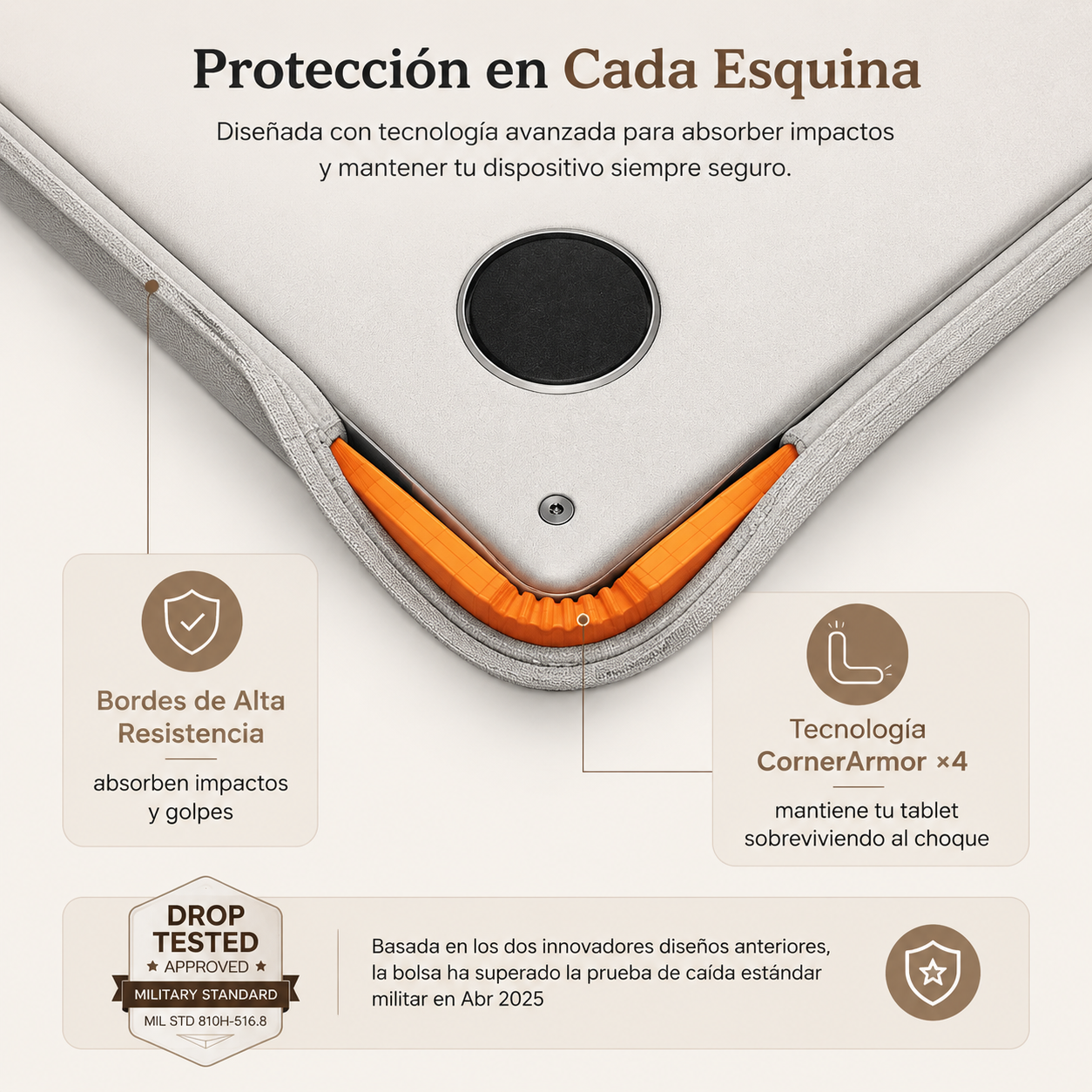 Bolsa para Laptop 13-15.6” Impermeable con Protección 360° – Diseño Delgado y Elegante para Trabajo y Viajes