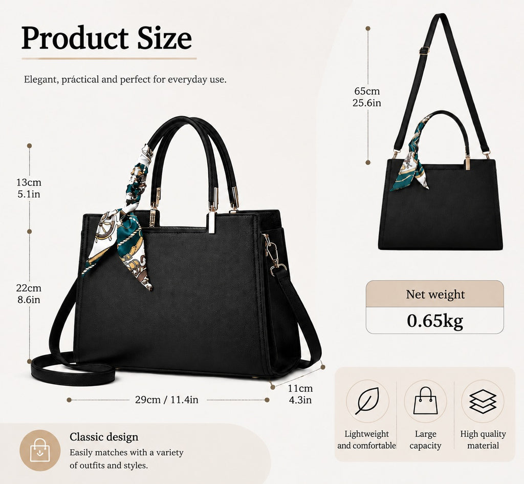 Elegant Women’s Tote Bag – Spacious Everyday Handbag with Shoulder Strap