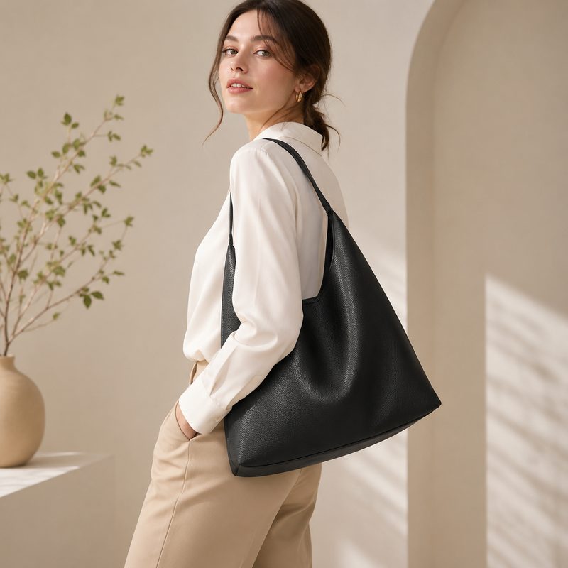 Lunaver Soft Slouchy Hobo Bag – Elegant Everyday Shoulder Bag for Women
